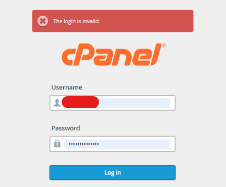 cPanel login issues